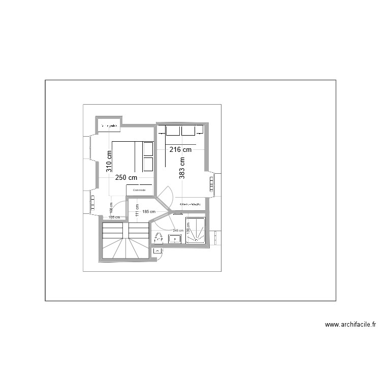 Etage-version A. Plan de 0 pièce et 0 m2