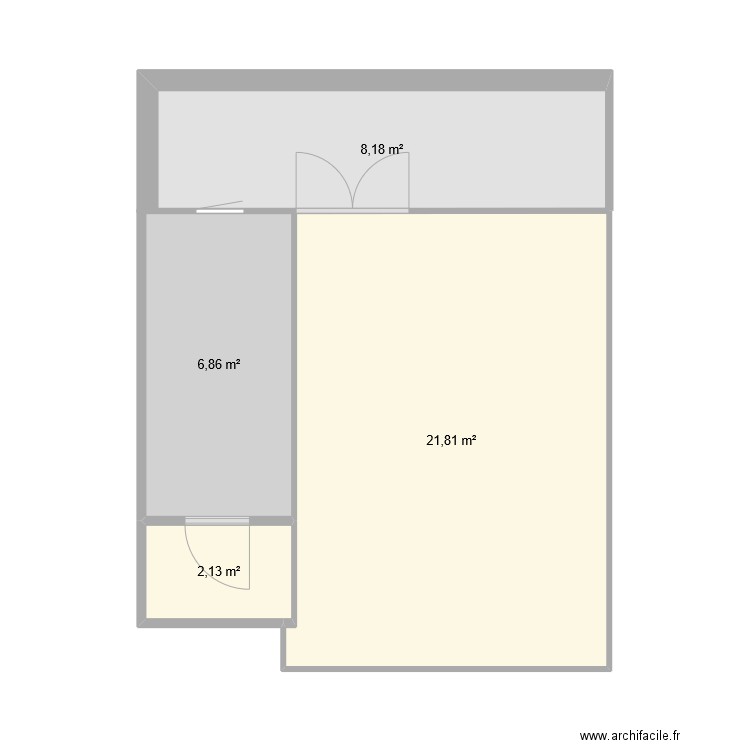 Appart V2. Plan de 4 pièces et 39 m2