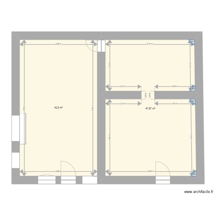 rdc fevrier. Plan de 0 pièce et 0 m2