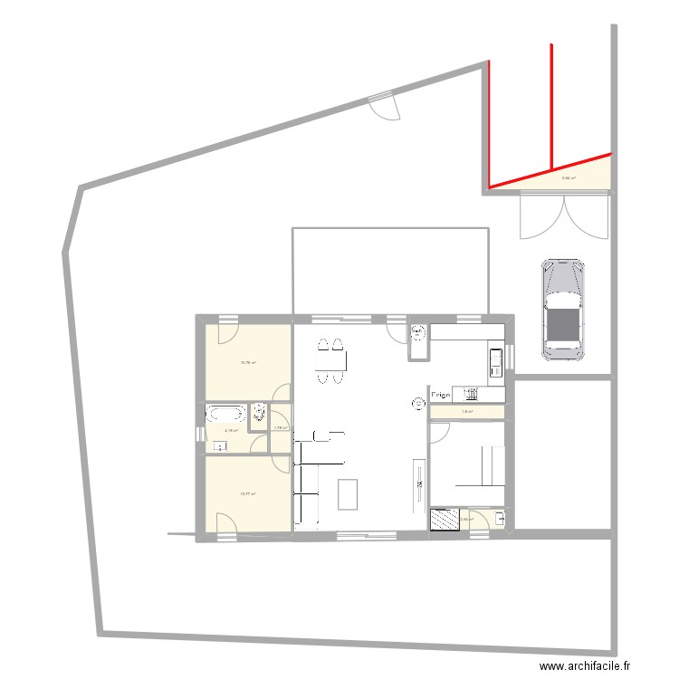 maison et jardin. Plan de 0 pièce et 0 m2