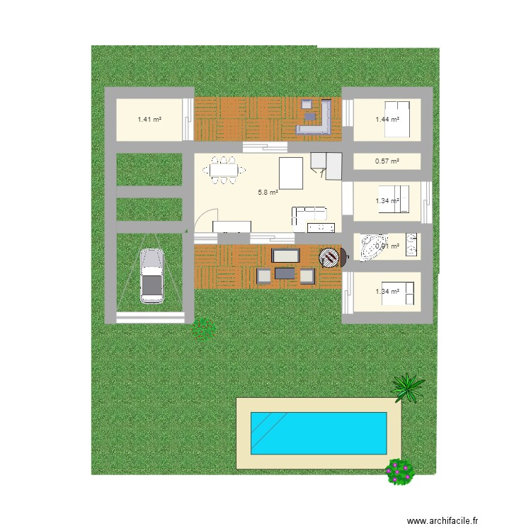 maison H. Plan de 0 pièce et 0 m2