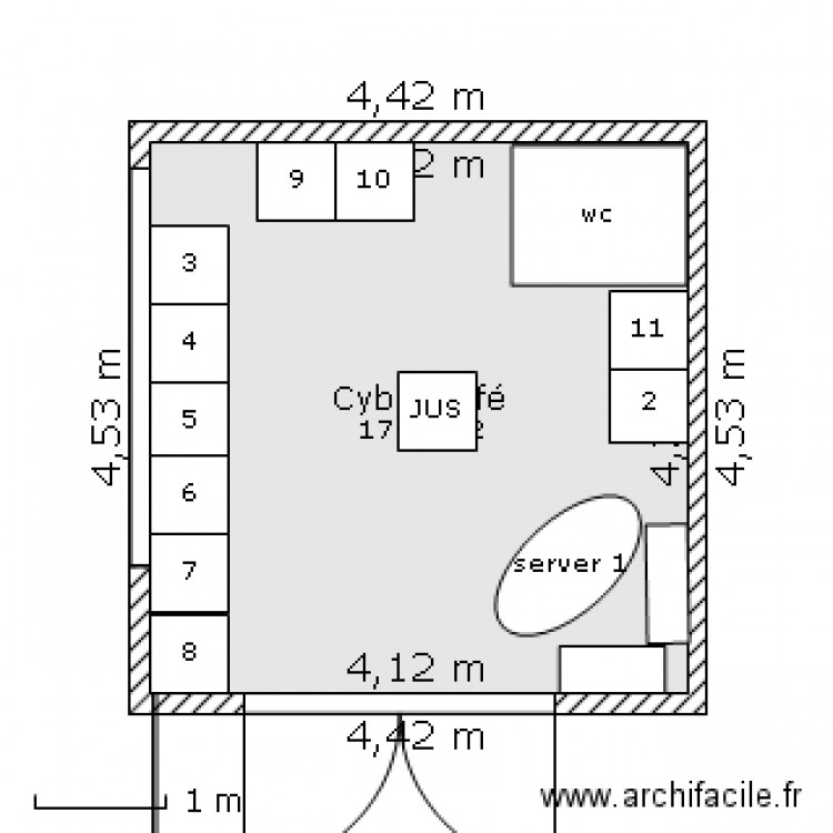 garage. Plan de 0 pièce et 0 m2