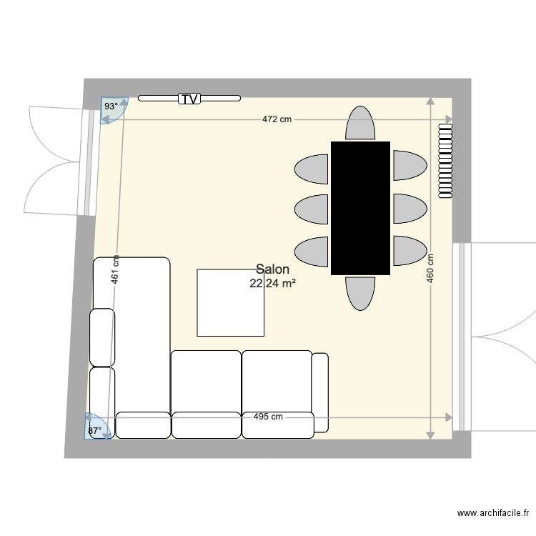 Salon. Plan de 0 pièce et 0 m2