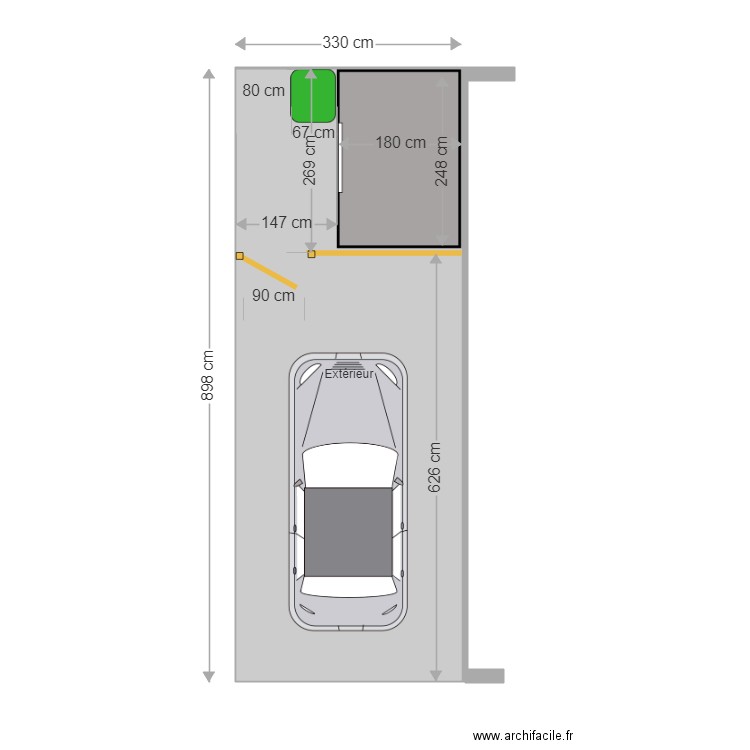 carport-St-Gilles-2. Plan de 1 pièce et 30 m2