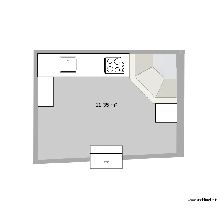 cuisine d'été. Plan de 0 pièce et 0 m2