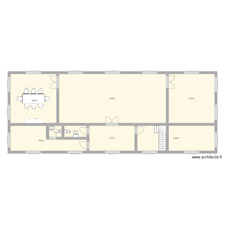 maison. Plan de 7 pièces et 179 m2