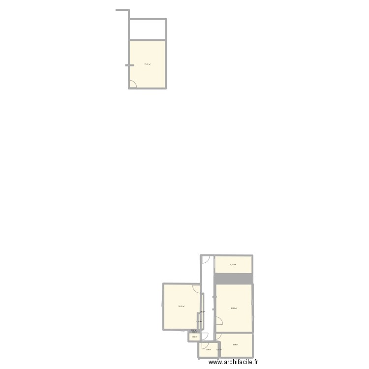 Plan23. Plan de 12 pièces et 74 m2