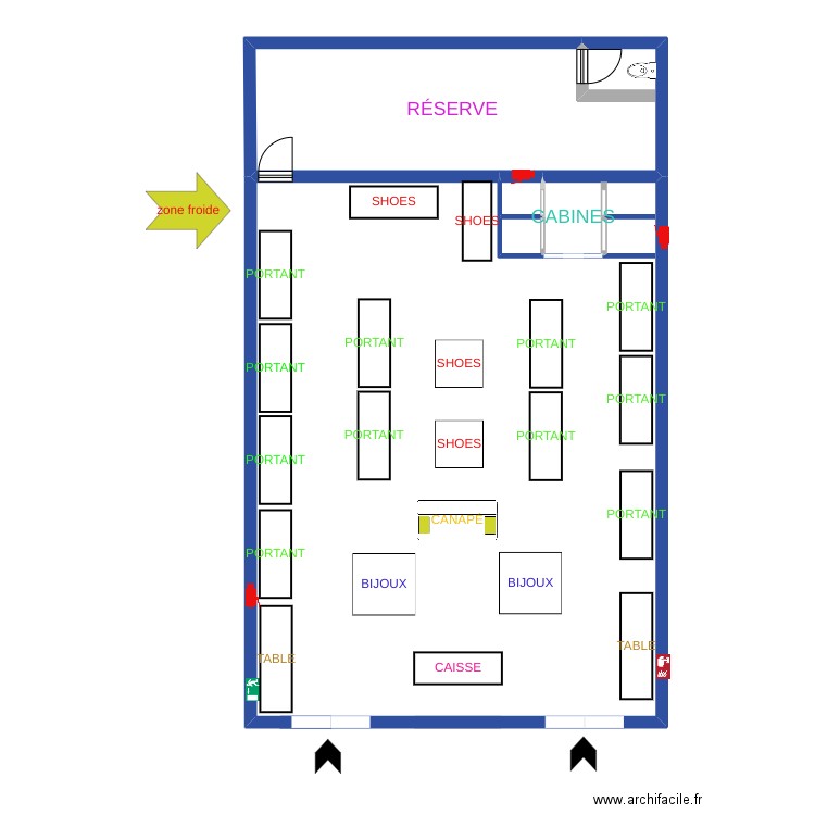 Plan MC. Plan de 3 pièces et 28 m2