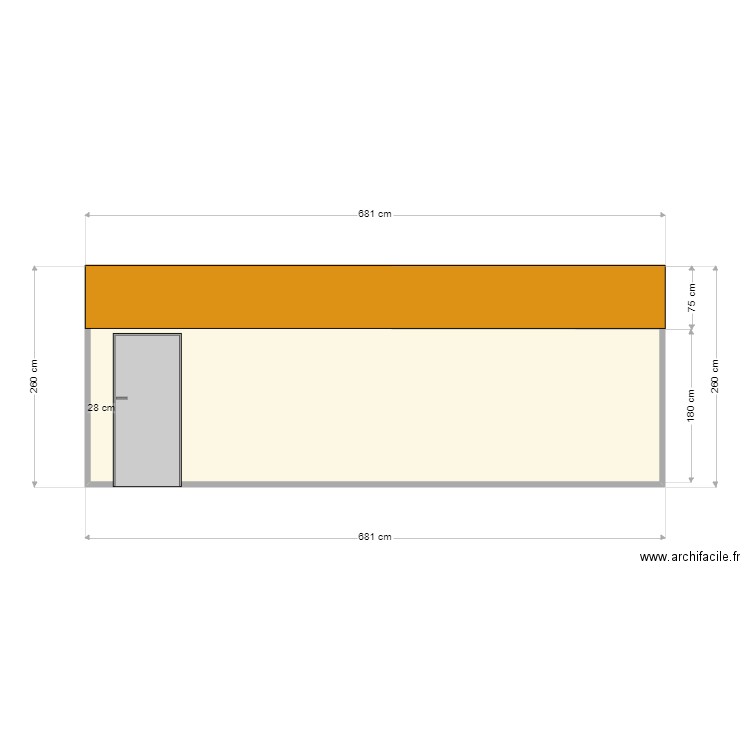 PLAN DE FACE CABANON. Plan de 0 pièce et 0 m2