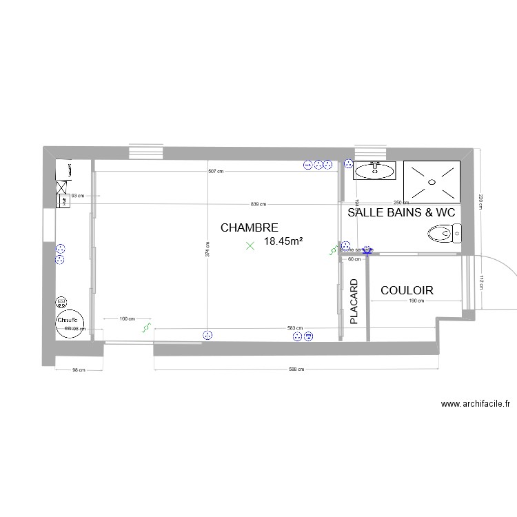 chambre & SB Sophie. Plan de 0 pièce et 0 m2