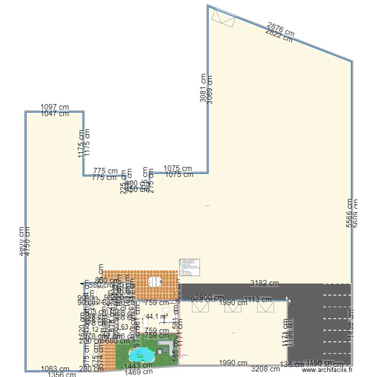 maison nouv vc chauffage. Plan de 12 pièces et -1429 m2