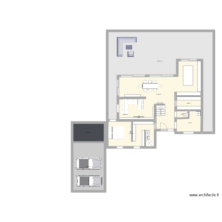 Nouvelle construction 3. Plan de 8 pièces et 190 m2