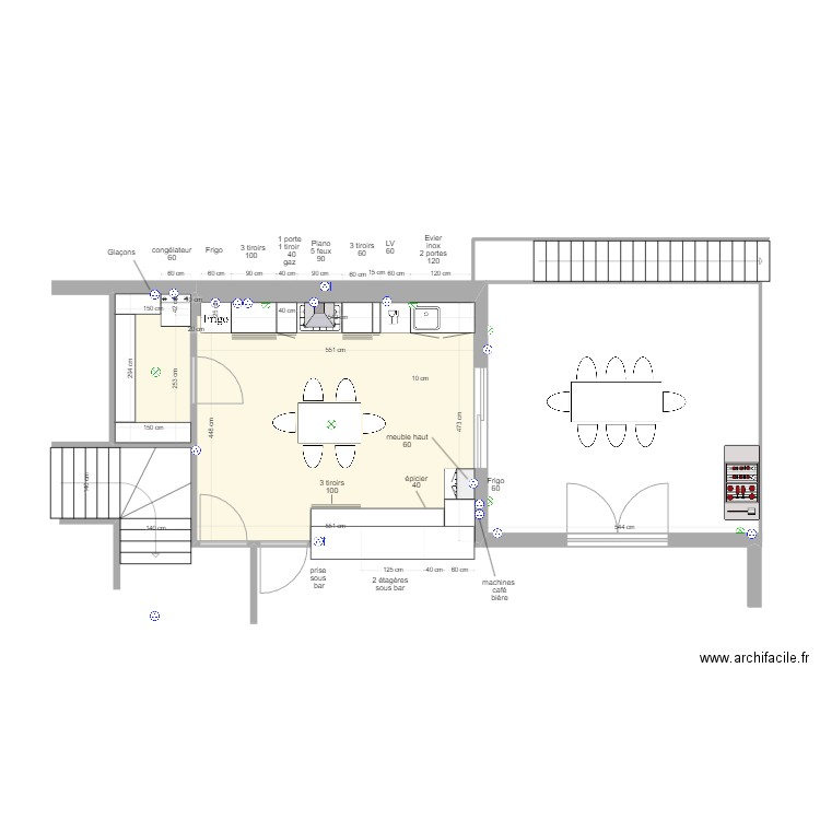 foyer bis. Plan de 1 pièce et 30 m2