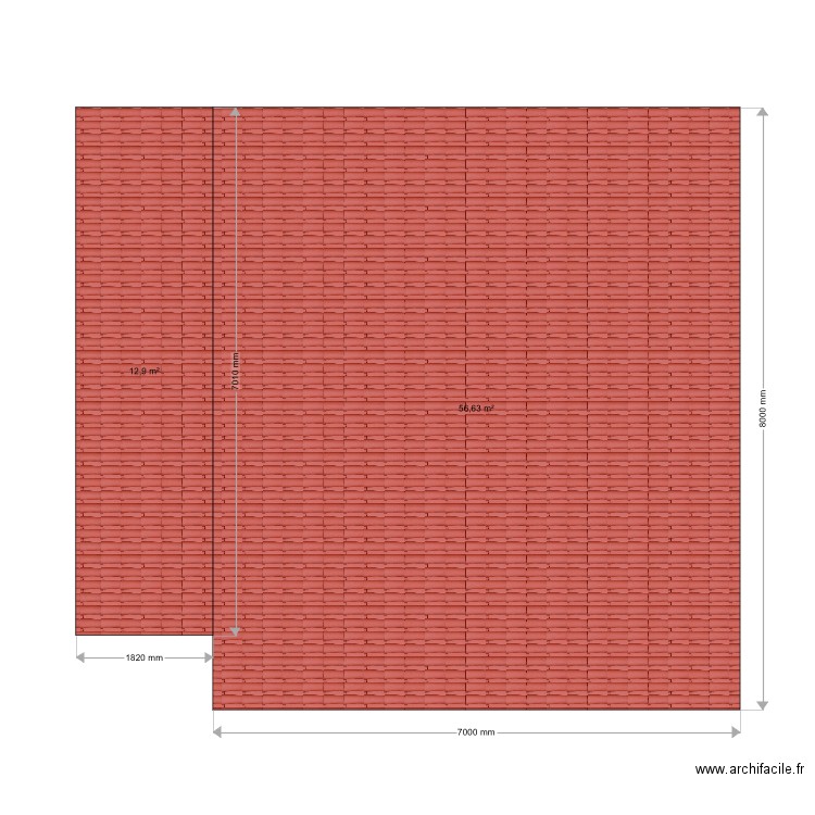 TOITURE AIRE de STATIONNEMENT & BUCHER POULES. Plan de 0 pièce et 0 m2