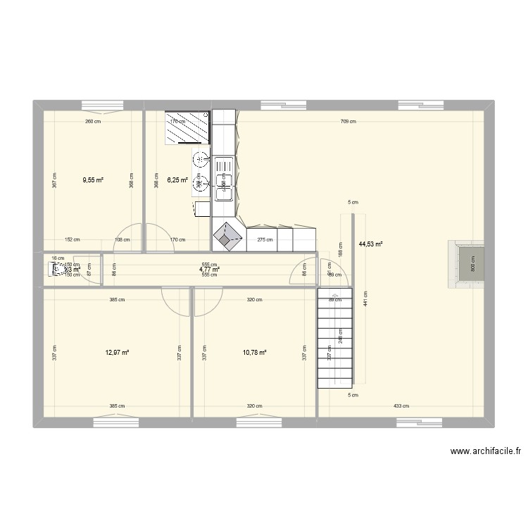 trugalle 2023 avec escalier. Plan de 0 pièce et 0 m2