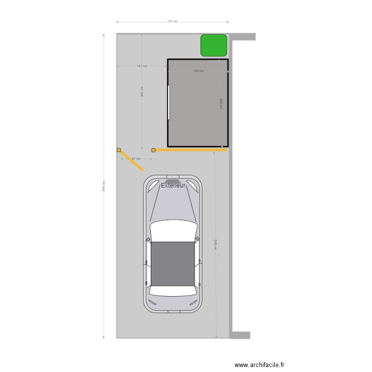 carport-St-Gilles. Plan de 1 pièce et 30 m2