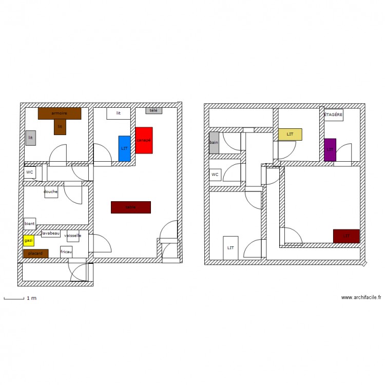 Maison. Plan de 0 pièce et 0 m2