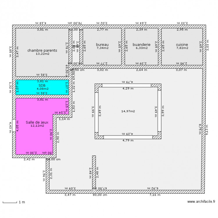 patio. Plan de 0 pièce et 0 m2