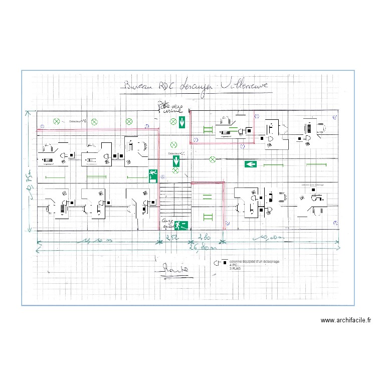 LESCUYER BUREAX RDC. Plan de 0 pièce et 0 m2