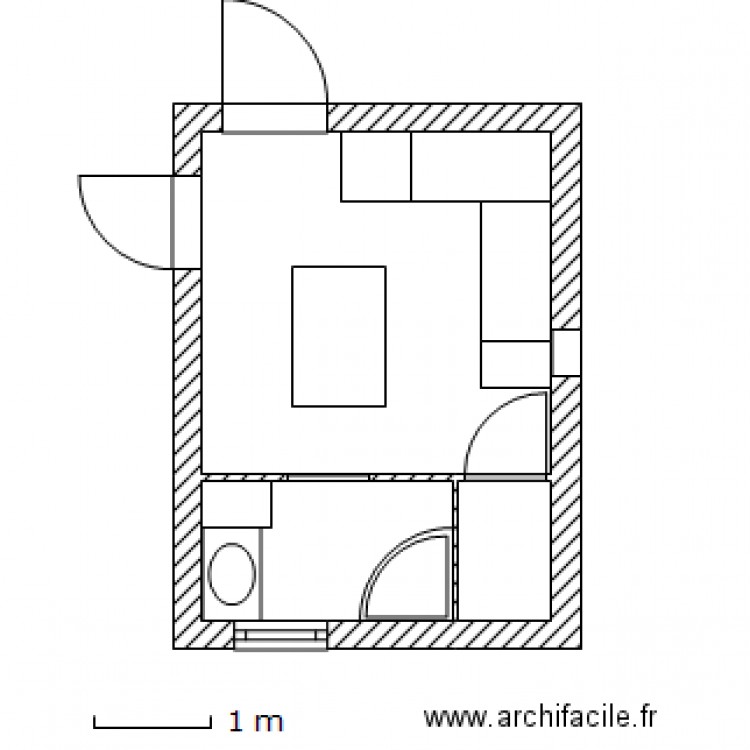 Caseddu - Cuisine - Zérubia. Plan de 0 pièce et 0 m2