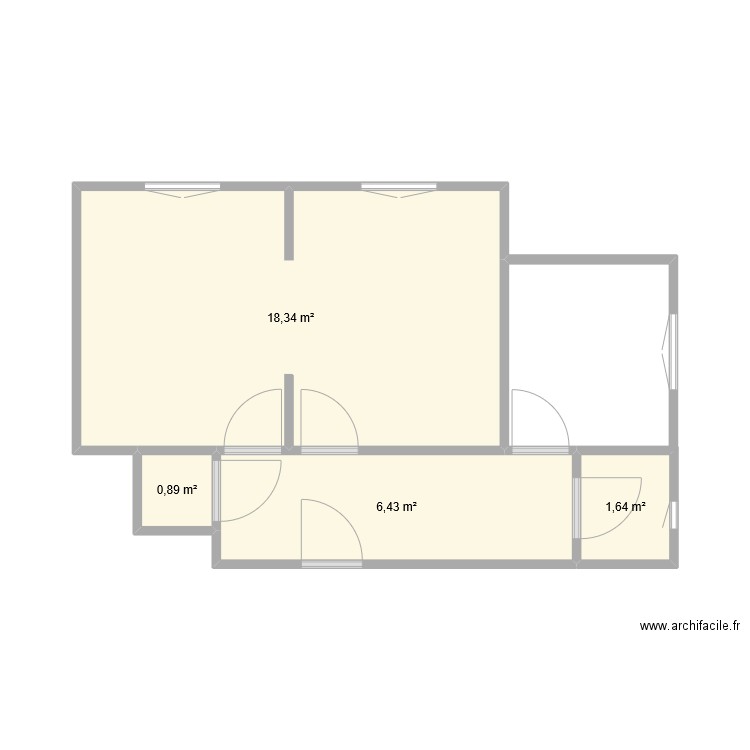 Perquiz 08.01.24. Plan de 4 pièces et 27 m2