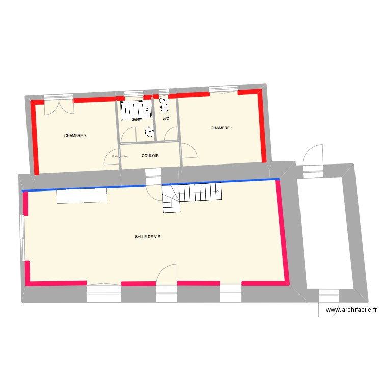 GUILLAUME LECOMTE rénové . Plan de 14 pièces et 168 m2