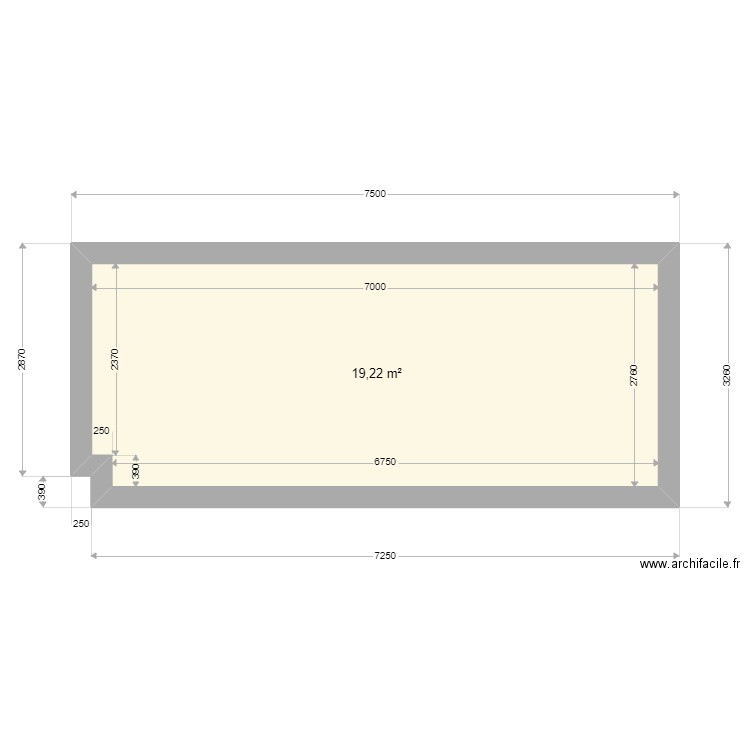 boite. Plan de 0 pièce et 0 m2