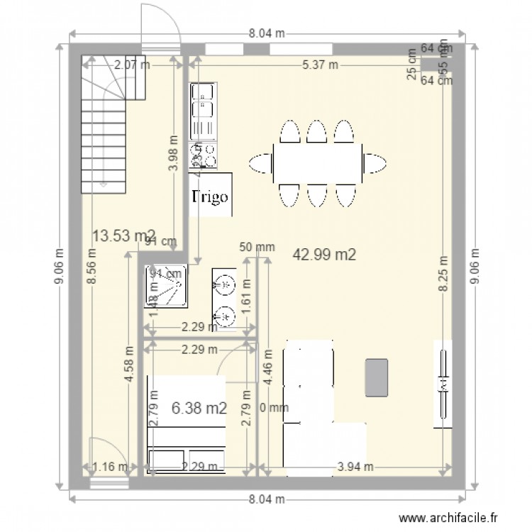 rdc boulangerie projet 1. Plan de 0 pièce et 0 m2