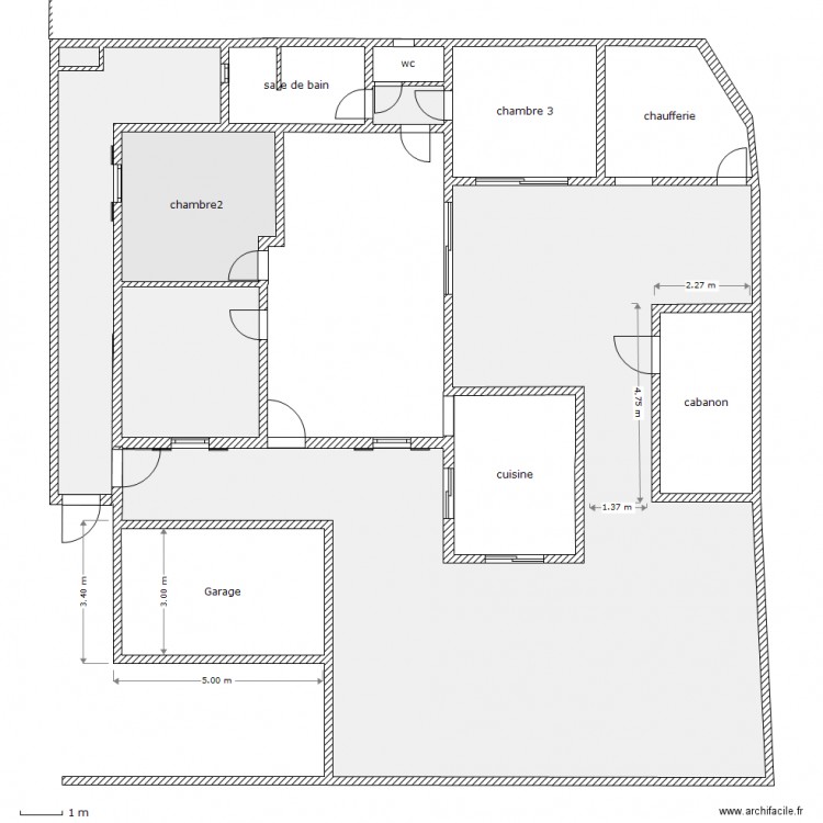 plan de masse pour projet garage . Plan de 0 pièce et 0 m2