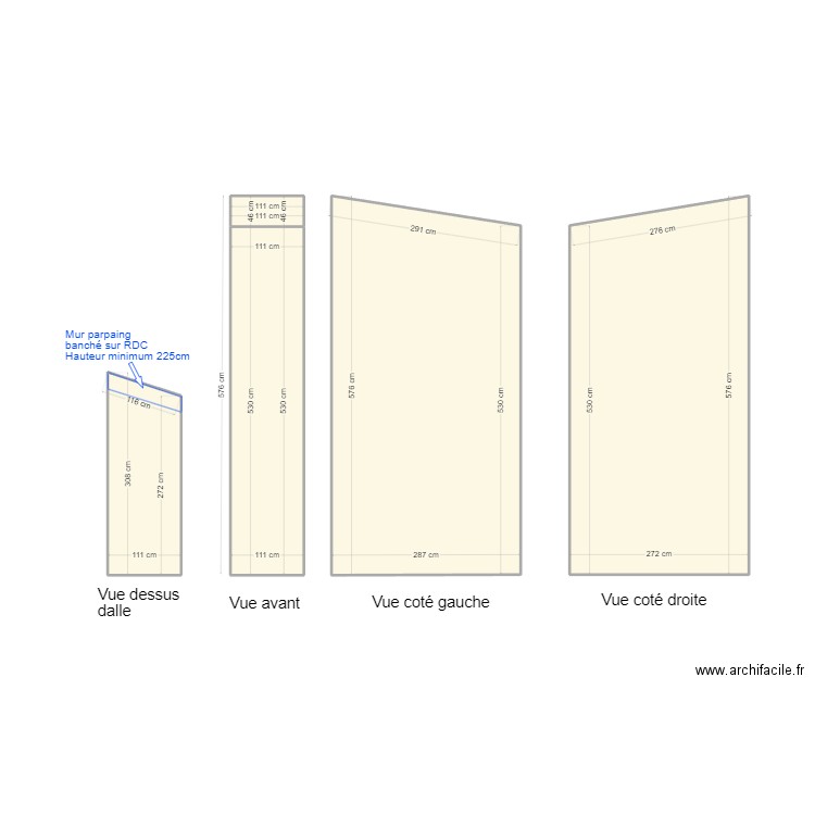 ossature bois 2. Plan de 5 pièces et 41 m2