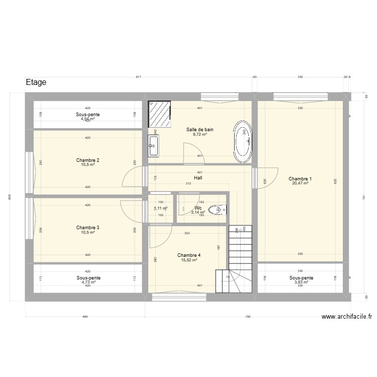 Volontaires 88 étage bis. Plan de 0 pièce et 0 m2