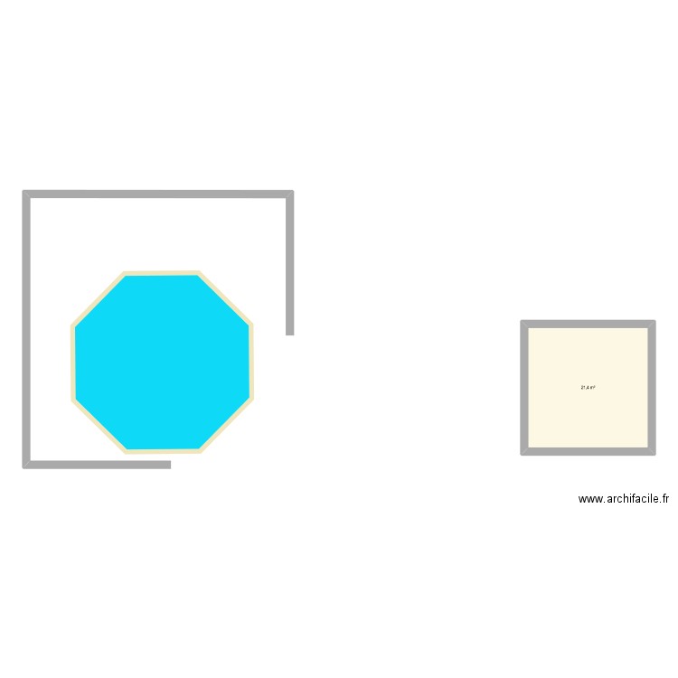 117. Plan de 1 pièce et 21 m2