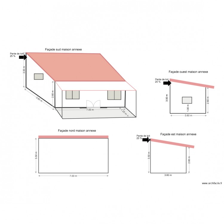 Pcmi 5 Façades Maison Plan Dessiné Par Coucouvv