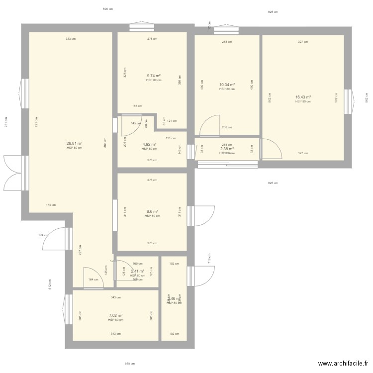 plan maison. Plan de 0 pièce et 0 m2