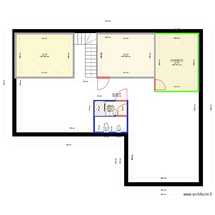 maison camp 20 07 2024. Plan de 5 pièces et 146 m2