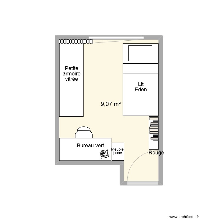 Chambre Eden. Plan de 0 pièce et 0 m2