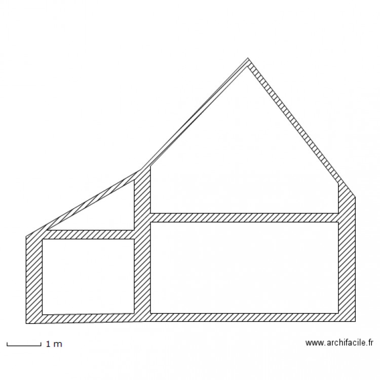 plan de coupe 1.01. Plan de 0 pièce et 0 m2