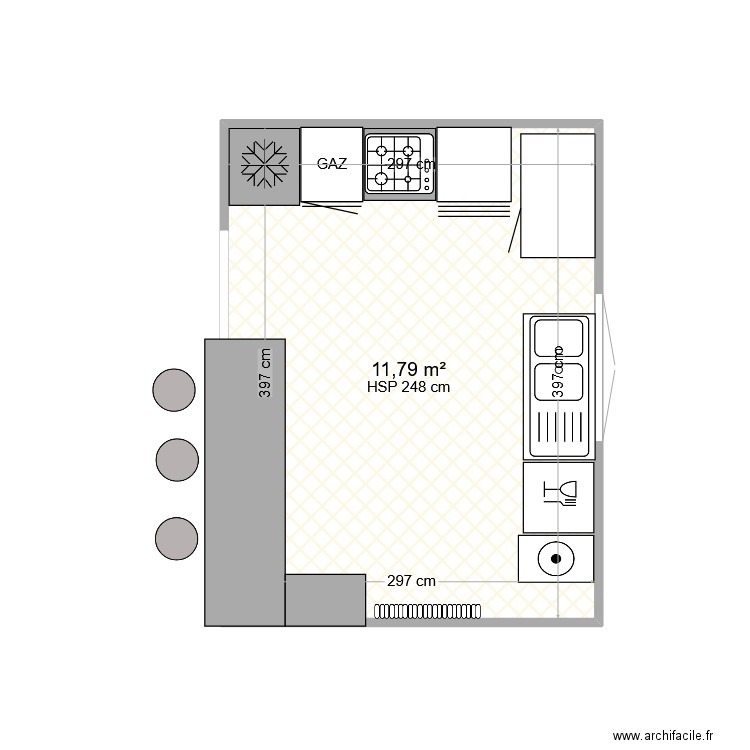 CUISINE. Plan de 0 pièce et 0 m2