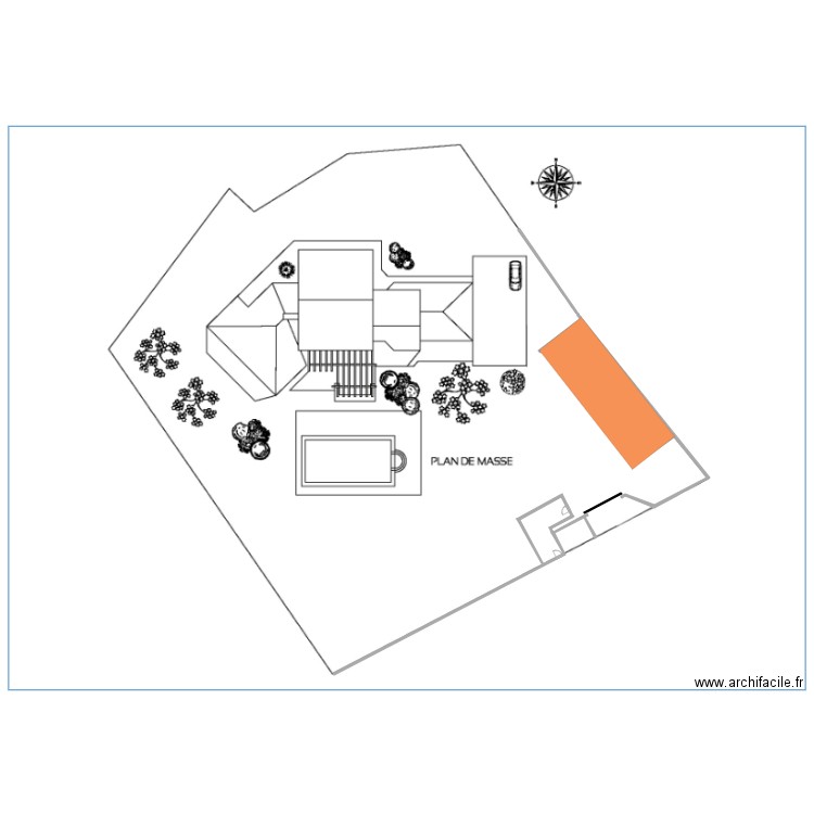 vue de dessus projet arnaud. Plan de 0 pièce et 0 m2