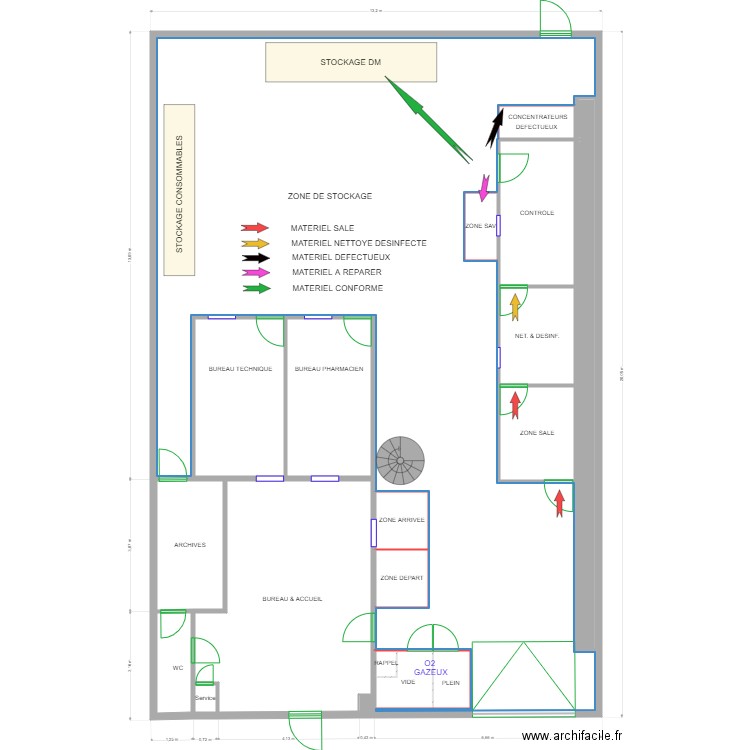 LOCAUX J AIR HOME RDC V1 CIRCUIT DM SALE. Plan de 0 pièce et 0 m2