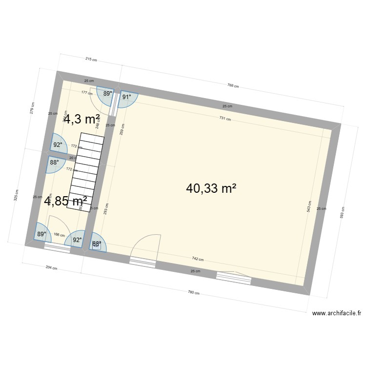 type1 Vouillé. Plan de 8 pièces et 58 m2