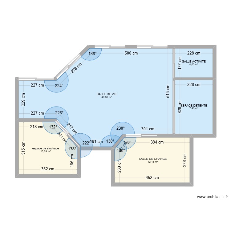 TRAVAIL DE GROUPE 3 . Plan de 5 pièces et 75 m2