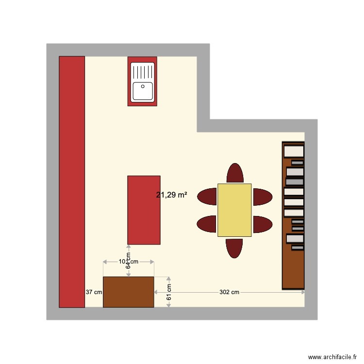 cuisine salle a manger. Plan de 0 pièce et 0 m2