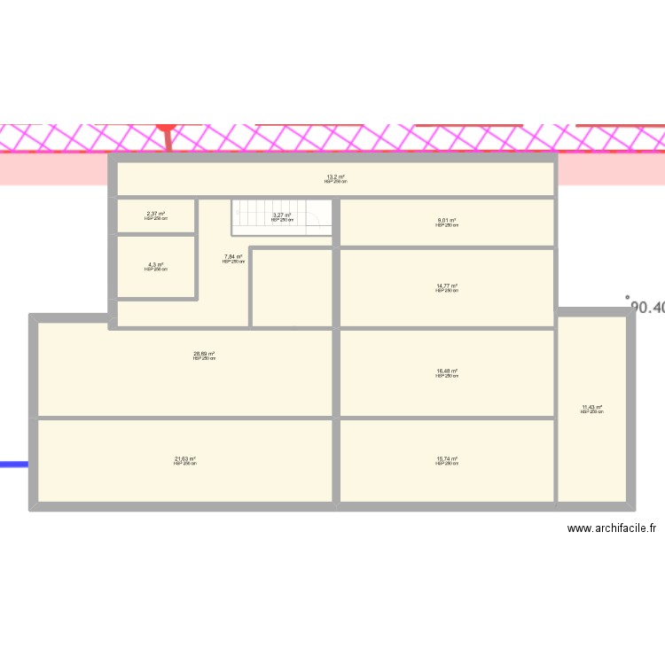 CONDE plan pour distribution. Plan de 21 pièces et 302 m2