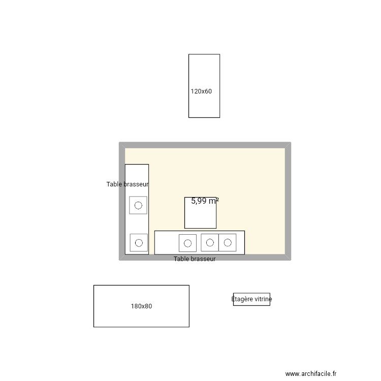 Chalet Arras2024bis. Plan de 1 pièce et 6 m2