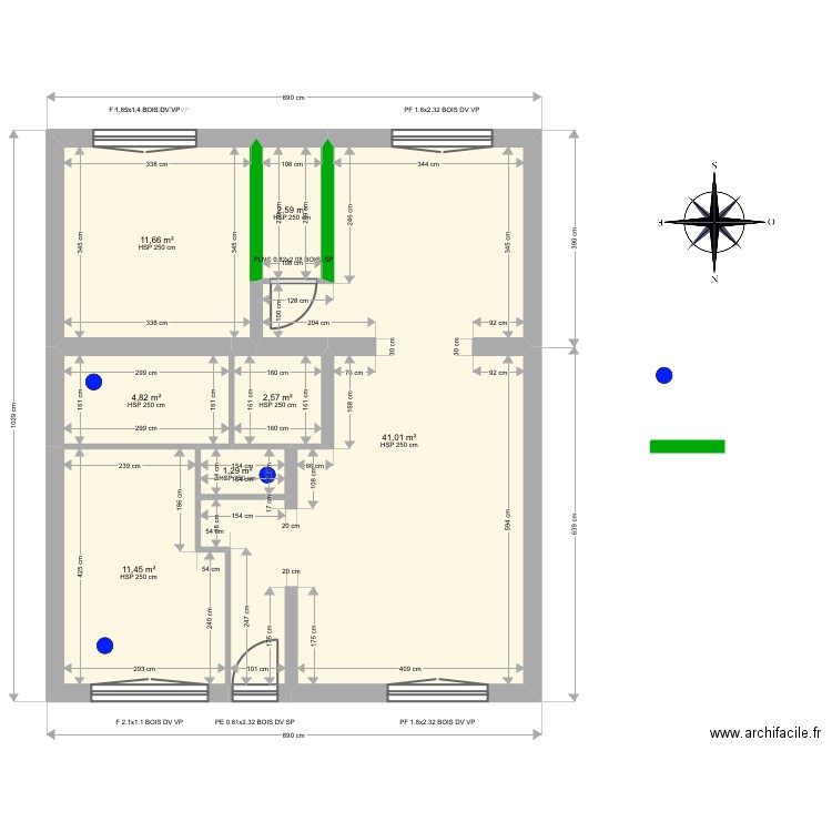 ML24017176. Plan de 22 pièces et 227 m2