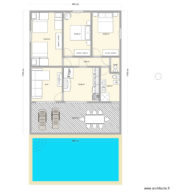 Plan DSD test marie 2. Plan de 9 pièces et 86 m2