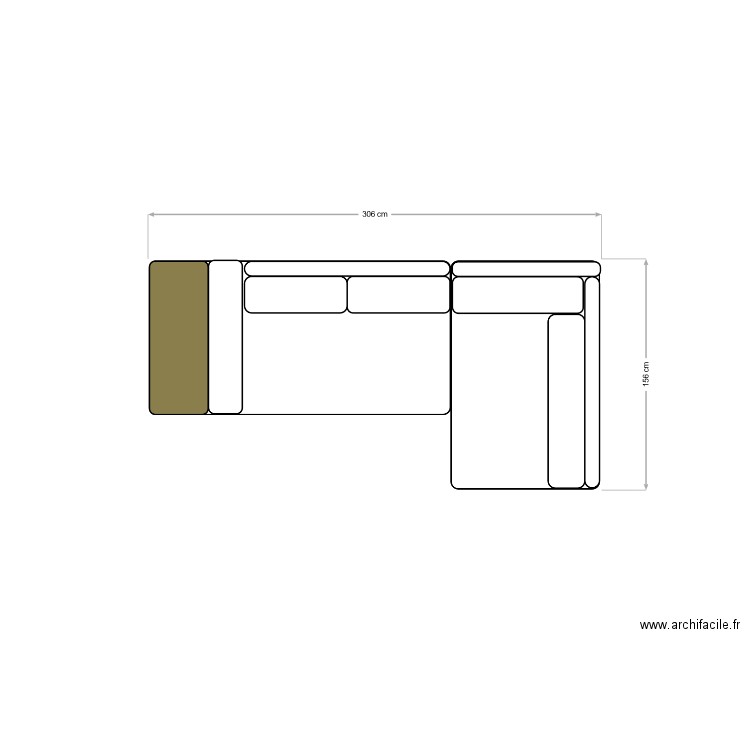 Canapé Helio. Plan de 0 pièce et 0 m2