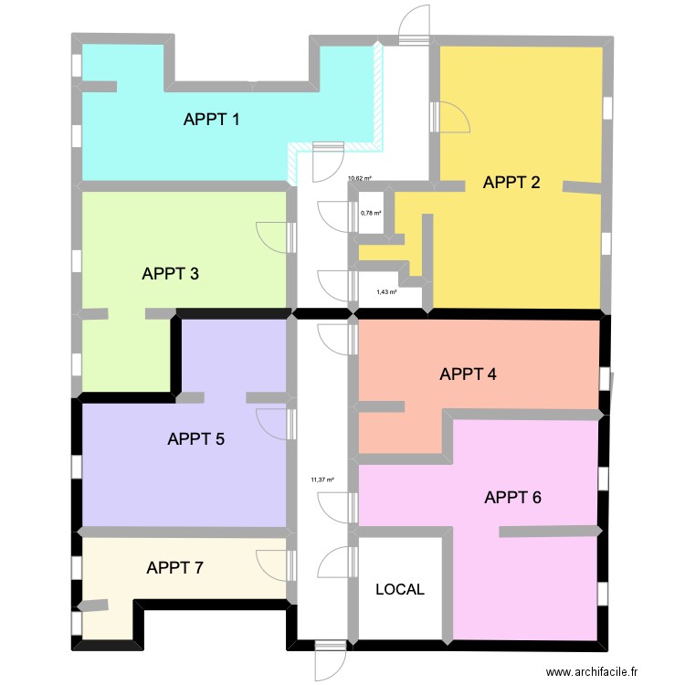 av epernay. Plan de 12 pièces et 178 m2