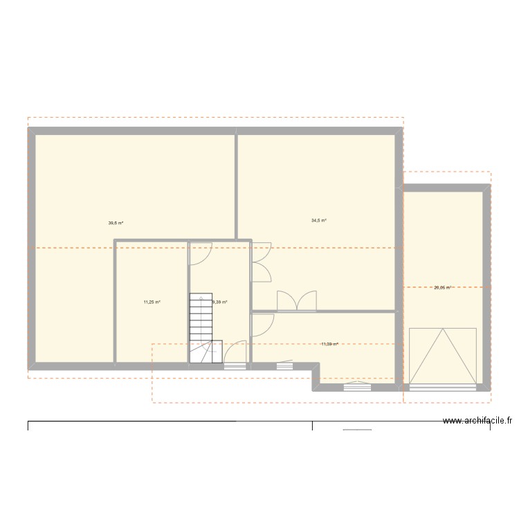 essai-maison-modif. Plan de 6 pièces et 126 m2